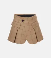 [Sacai] Sacai Checked wool shorts AU 12 beige