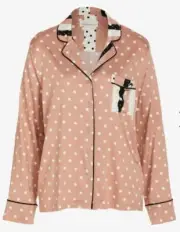 "New w Tag" Peter Alexander Womens Viscose Caramel Spot Shirt - Size L