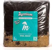 Superior Dung-Loving Mushroom Substrate & Millet Grain Mix - 5LB All-in-One Premium Coir, Vermiculite & Gypsum Formula, Pre-Sterilized & Ready for Easy Home Cultivation