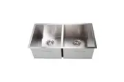 820x457mm Handmade Stainless Steel Undermount / Topmount Kitchen Laundry Sink with Waste