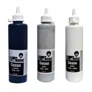 Bob Ross Gesso Primer for Oil & Acrylic Painting in Black, White or Grey 500ml