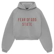 [Fear of God ESSENTIALS] Fleece Cropped Hoodie Women