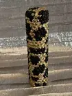 Beautiful Sassy Travel Refillable Perfume Atomizer W BlacK & Gold Rhinestones!