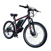 TDR 27.5" Electric Bike E-Bike 350W Rear Hub Motor 36V 10Ah Lithium Battery KT-LCD5 Display Alloy Frame Hydraulic Disc Brake Front Suspension 7-Speed Shimano Off-Road MTB