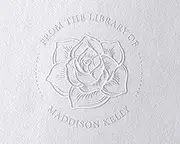 Rose Book Embosser | Floral Book Embosser | Custom Library Stamp | Flower Book Stamp | Personalised Book Embosser | Custom Book Stamp