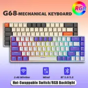 Wireless Gaming Mechanical Keyboard Hot-Swappable Bluetooth Keyboard keys RGB