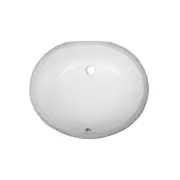 CHESHIRE 17 in . Undermount Oval Bathroom Sink with Overflow Drain in White