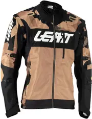 Leatt 4.5 X-Flow S24 Stone, textile jacket , color: Brown/Black/White , size: S