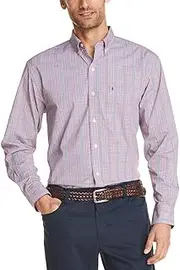 [IZOD] Men's Button Down Long Sleeve Stretch Performance Plaid Shirt