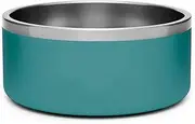 Gteller 32oz 64oz Stainless Steel Double Wall Dog Bowls,BPA Free Non-Slip Pet Dishes,Cat Food&Water Bowl with Rubber Base(32oz, Green)
