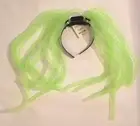 Light-Up Party Glow Flashing Noodle Hair Light Diva Dreads Headband Neon Yellow