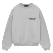 Fear of God Essentials Fleece Crewneck (FW24) "Light Heather Gray"