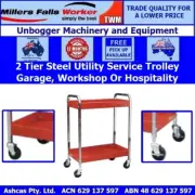 Millers Falls TWM 2 Tier Steel Service Trolley for Workshop or Garage