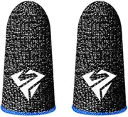 Finger Sleeves for Gaming,Thumb Sleeves Mobile Gaming Finger Protector,Breathable Fingertips Finger Cover,Non-Scratch Sensitive Screen Gaming Artifact Thumb Gloves Finger Game Sleeve(blue)