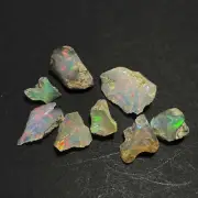 AAA Quality Natural Ethiopian Opal Rough Loose Stone 8 Pcs 11-18 MM 21.75 CT