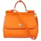 [二手] 【日本直送】Dolce & Gabbana Sicily 女士皮革手提包，單肩包橙色