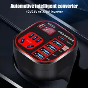Safe and Portable Car Power Inverter with 4 USB Ports and Charger Socket