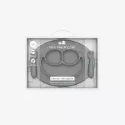 EZPZ - Mini Feeding Set PICK COLOUR Mat + Utensils Kids Dishes Fork Sillicone