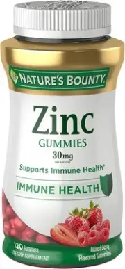 Nature's Bounty Zinc Gummies, Immune Support Gummies, Supports Skin & Antioxidan