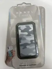NEW Handl Stick Phone Grip & Stand Essential Collection Gray/White Camouflage