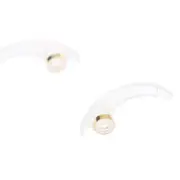 2Pcs Earmold Model Hook Anti-howling Elbow Tubing Connector for Ear Hearing.CF