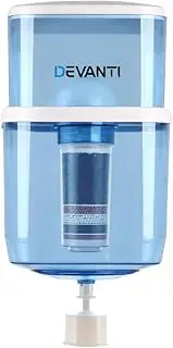 Devanti Water Dispenser Bottle Set Suit for Cooler Office Home Living Room Indoor, Replacement Ceramic Carbon Purifier Filter Container, 22L Capacity 6 Stage Filtration