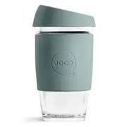 JOCO Reusable Glass Coffee Cup 16oz Bluestone