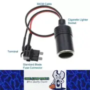 Cigarette Lighter Socket Standard Blade fuse Connector Adapter Plug Cable Kit