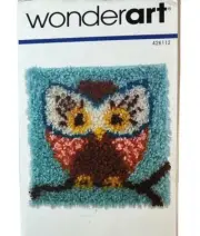 Wonderart Hoot Latch Hook Kit 12 X 12" Open Box