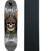 Powell Peralta Skateboard Deck Andy Anderson Heron Skull 3 8.45" x 31.8" + Grip