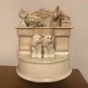 In the good old summer time music box ceramic dogs 1991 90s Cottagecore