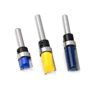 3Pcs 1/4" Router Bit Template Cutter Set for Woodwork Slotting, Trimming.