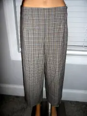 Great Loft size 6P brown checkered cropped pants petite women NWT