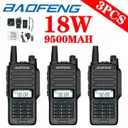 BAOFENG UV-9R-ERA 18W 9500MAH WALKIE TALKIE DUAL BAND TWO WAY RADIO+HEADSET 20KM