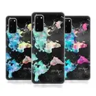 NATURE MAGICK WATERCOLOR WORLD MAP TEAL PINK SOFT GEL CASE FOR SAMSUNG PHONES 1