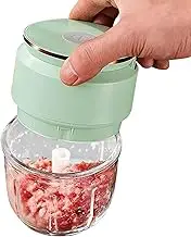 Electric Garlic Chopper - USB Charging Food Processor | Portable Electric Dicer Cordless Garlic Chopper with Bowl for Kitchen Home Baby Food Salad Prep, Camping, RV