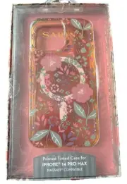 Sarina iPhone 14 Pro Max Case Clear With Flowers MagSafe Compatible Cell Phone