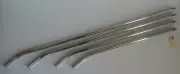 10 Pack of 34" Chrome Tie-Down Bars for Car Haulers with Built-in Strap Boxes