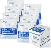 JMU Instant Cold Pack (5" x 6"), 8 Packs Disposable Instant Ice Packs for Injuries, Swelling, Sprains, Toothaches, Athletes & Outdoor Activities