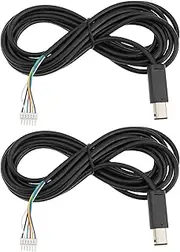YINETTECH 2Pcs 10FT 3M Replacement Game Consoles Controller Repair Cable Cord with 6 Header Pins Compatible with Nintendo Compatible with Gamecube GC NGC Controller