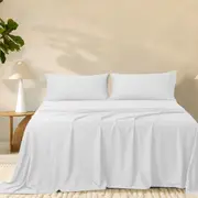 Bedding King 2000TC Super Soft Bamboo Sheet Set - White