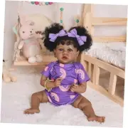 Reborn Baby Black Dolls African American Lifelike Silicone Doll Realistic 18