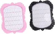 Healvian 2pcs Nail Display Board Fake Nails Display Board Nail Salon Decor Nails Style Show Board Nail Gel Color Card Board Nail Color Display Board Nail Display Tool Nail Display Frame