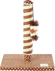 Petface Precious Paws Cat - Kitten - Scratching Post 38cm - Cat Tree - Sisal Rope with Bell and Play Balls