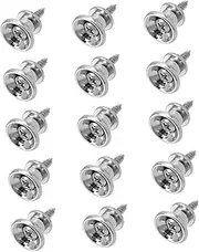 ERINGOGO Guitar Strap Locks Metal Guitar Button Pin 15pcs Bass Strap Studs for Electric