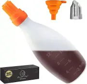 Silicone Basting Brush for Cooking, Oil Dispenser with Brush, All in One Oil Bru