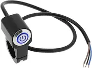 SING F LTD Motorcycle Self-Reset Handlebar Switches 12V 10A CNC Indicator Switch for Motorbike Scooter (Blue Light)