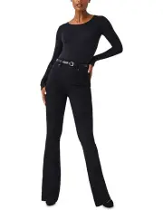 [Spanx] Denim Flare Jeans in Black