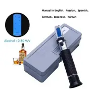 Refractometer Portable Content Tester Temp Calibration Measuring Meter 0-80%