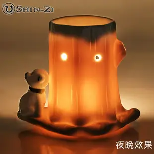 【特價】創意陶瓷香薰爐(樹洞小熊款) 薰香燭台 蠟燭台 精油燈 浪漫小物 可愛動物造型